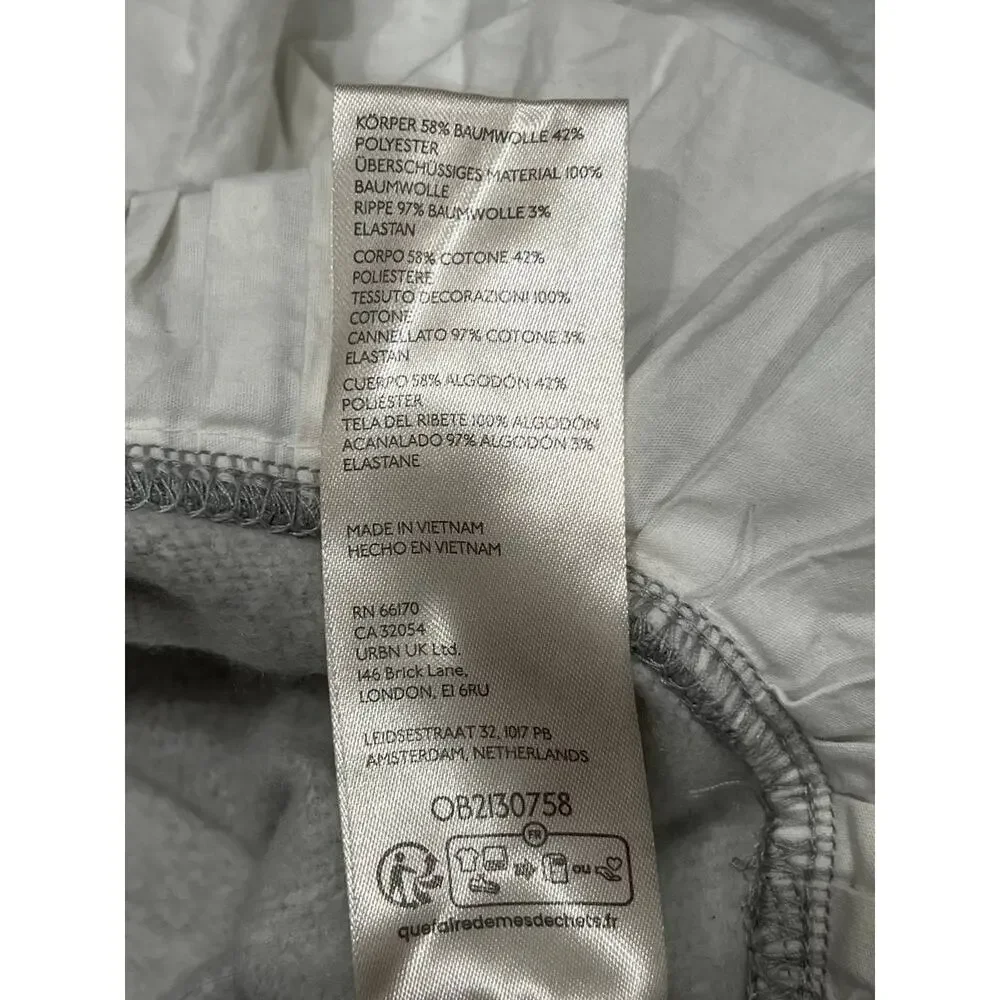 Anthropologie Maeve oversized media pleated pullover sweatshirt Gray L A006724